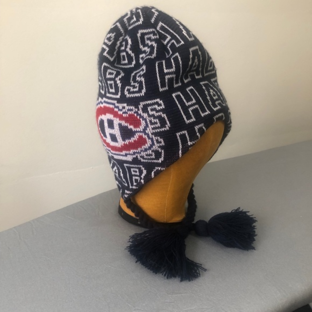 Habs Montreal Canadians NHL Hockey Trapper Hat Toque - One Size